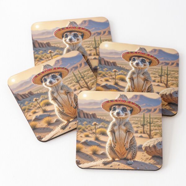 Item preview, Meerkat Wearing a Mexican Sombrero designed and sold by Maria Dryfhout.