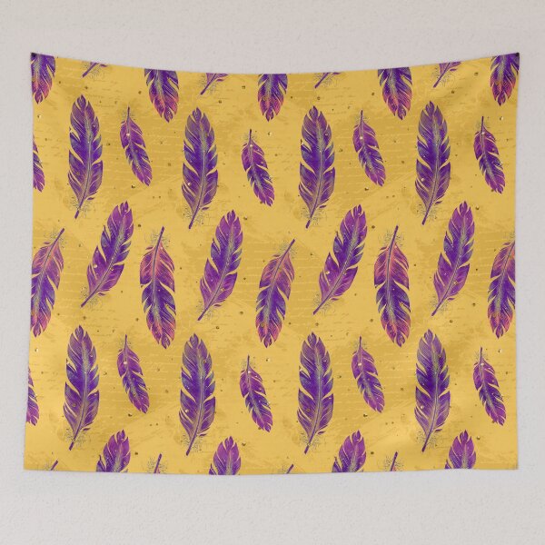 Item preview, Purple Feathers Pattern designed and sold by MayRahTee.