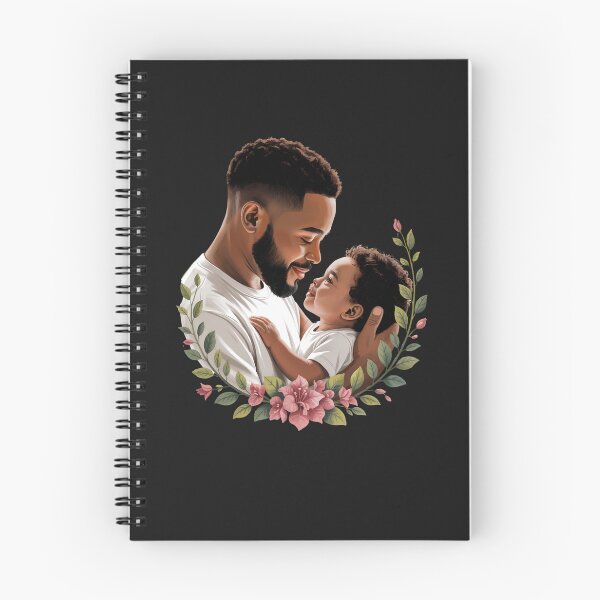 Item preview, Father and Child Bond: Loving Black Dad Holding Baby Surrounded By Flowers designed and sold by elynne9.