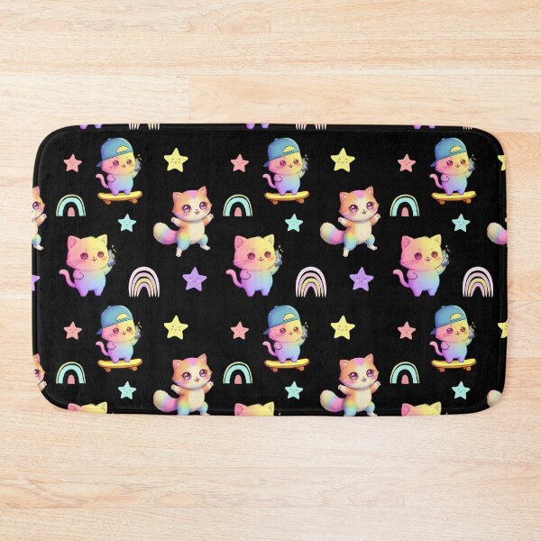 Item preview, Pastel Rainbow Cats Aesthetic Pattern designed and sold by Claustronautas.