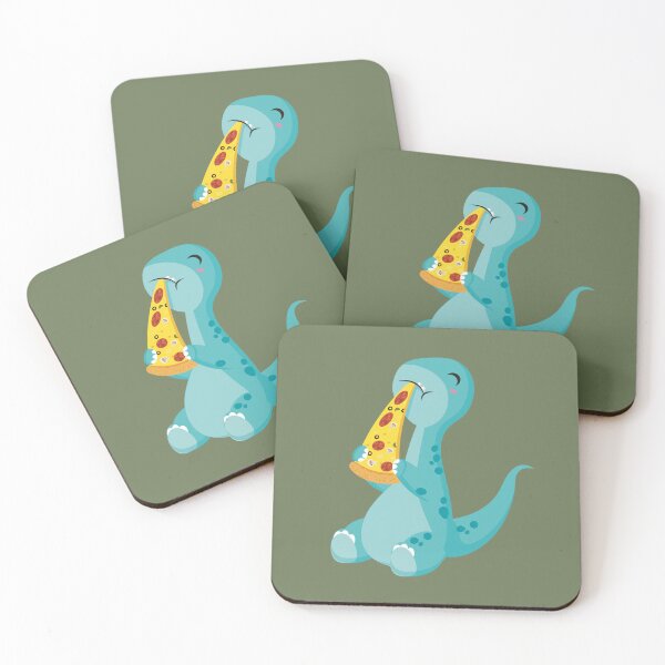 Item preview, Baby Brontosaurus Eating Pizza designed and sold by MayRahTee.
