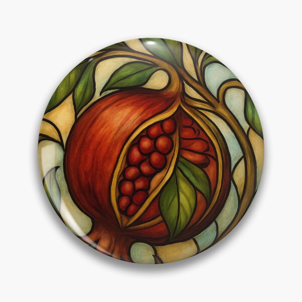 Item preview, Stained Glass Pomegranate   designed and sold by 1970s Dreamscapes.
