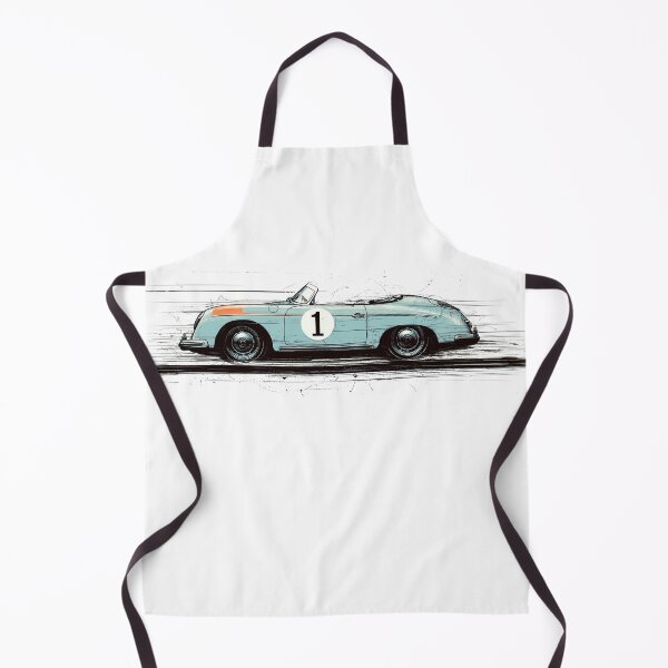 Item preview, Porsche 356 race car Side view Ink illustration designed and sold by blackdogshop.