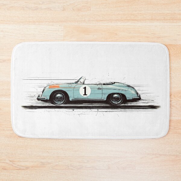 Item preview, Porsche 356 race car Side view Ink illustration designed and sold by blackdogshop.