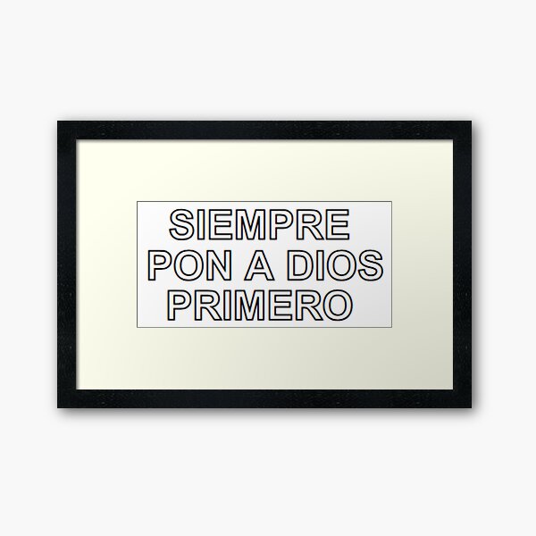 Vista previa del artículo con la obra «Siempre pon a Dios primero», diseñado y vendido por HAVVDEMS-shop.