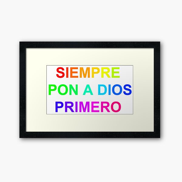 Vista previa del artículo con la obra «Siempre pon a Dios primero», diseñado y vendido por HAVVDEMS-shop.