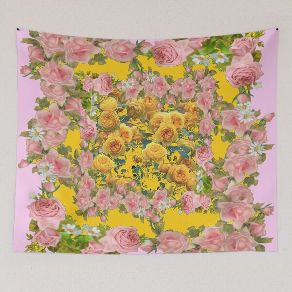 Item preview, PINK & YELLOW SPRING ROSES GARDEN VIGNETTE designed and sold by sharlesart.