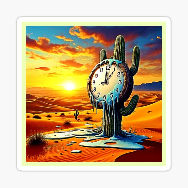 Item preview, Desert Clock Dreamscape designed and sold by Health And Fitness Posts e-Store.