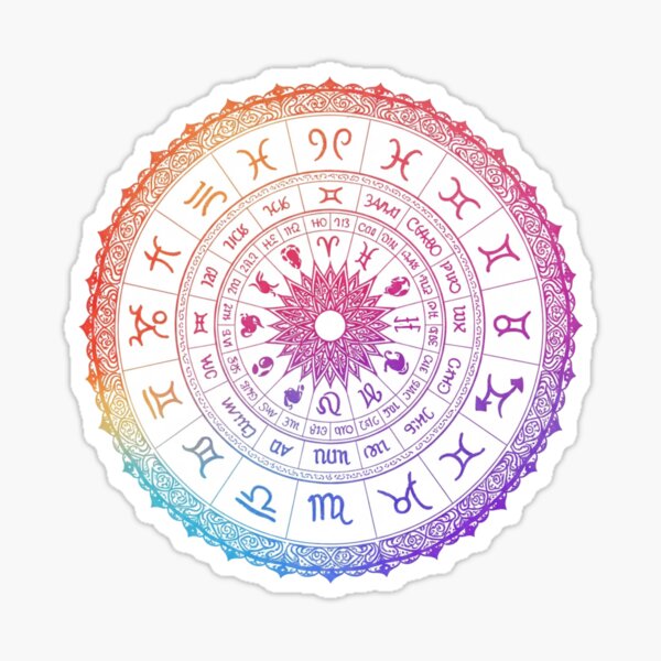 Item preview, Vibrant Cosmic Zodiac Mandala Art designed and sold by awalkoutsidetheuniverse.