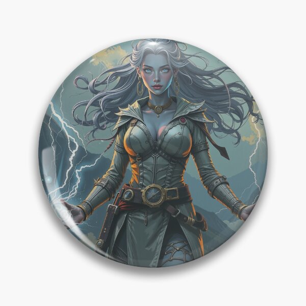 Item preview, Stormborn Sorceress – Master of Lightning and Air designed and sold by DiceWay.