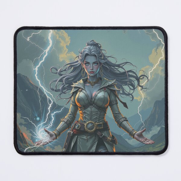 Item preview, Stormborn Sorceress – Master of Lightning and Air designed and sold by DiceWay.