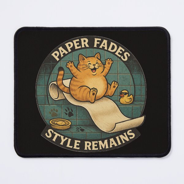 Item preview, Cat Sliding on Toilet Paper in Bathroom designed and sold by MaPerle.