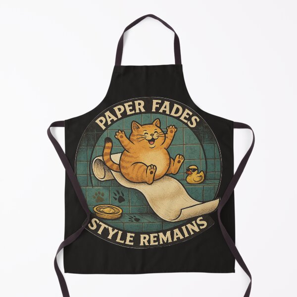 Item preview, Cat Sliding on Toilet Paper in Bathroom designed and sold by MaPerle.