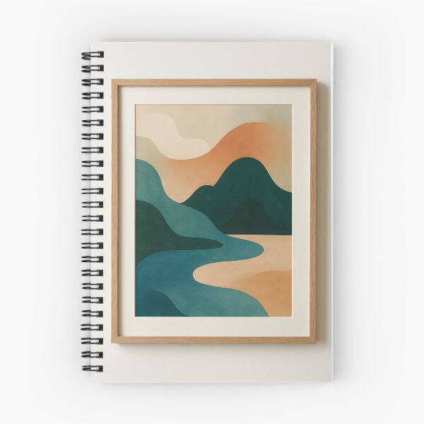 Item preview, Abstract Mountain Landscape – Earth Tone Minimalist Wall Art Print designed and sold by Timeless Inklings.