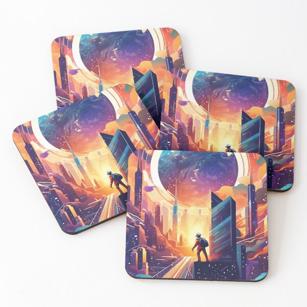Item preview, Industrial landscape with a man on the moon designed and sold by Design your dreams.