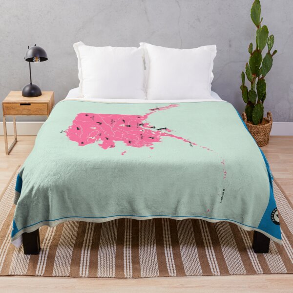 Item preview, Alaska National & State Parks Illustrated Map - Pink designed and sold by FinlayMcNevin.