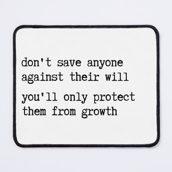 Item preview, Personal Growth Art | Don't Save Anyone Quote | Boundaries Typewriter Print designed and sold by TextMuse.