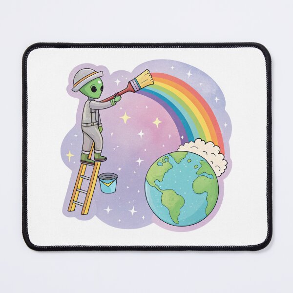 Item preview, Alien Painter of Rainbows designed and sold by Lucky 777.
