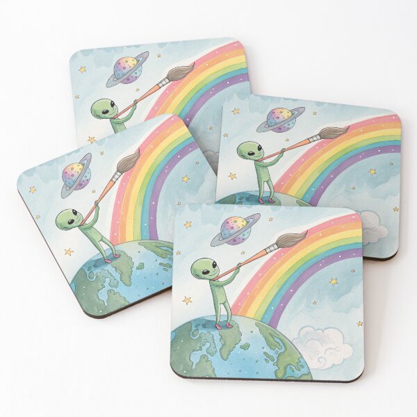 Item preview, Alien Painter of Rainbow designed and sold by Lucky 777.