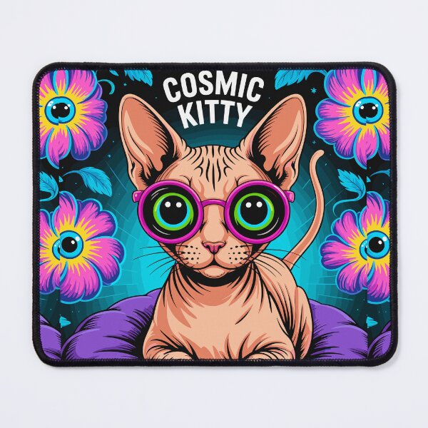 Item preview, Psychedelic Sphynx Cat Surreal Flower  – Trippy Cool Style for Cat Lovers designed and sold by paulo silveira.