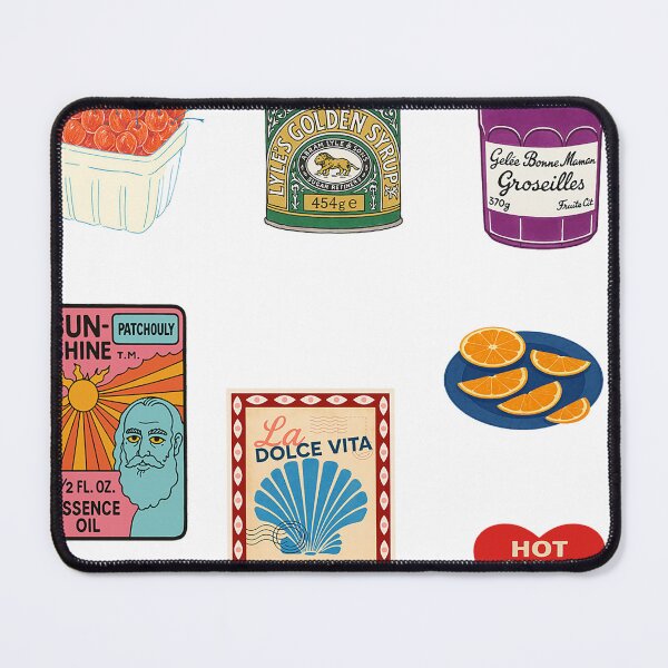 Item preview, Retro Food & Label Sticker Sheet – Colorful Vintage Graphic Collage designed and sold by weirdfishes123.