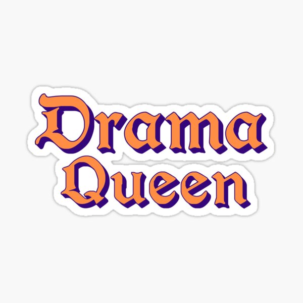 Item preview, Drama Queen in Orange and Indigo Medieval Typography designed and sold by luv-fi.