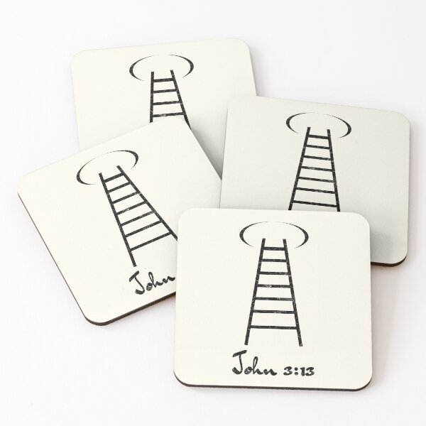 Item preview, Jesus Christ Ascension to Heaven – Simple Ladder Concept Minimal Abstract Design | Black color for lighter background designed and sold by ZechJohnRB.