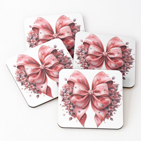 Item preview, Red pink floral ribbon bow- coquettecore aesthetic  designed and sold by cocomelon168.