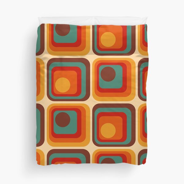 Item preview, Retro Geometric Gradient Square and Circle Pattern 221 designed and sold by tonymagnerart.