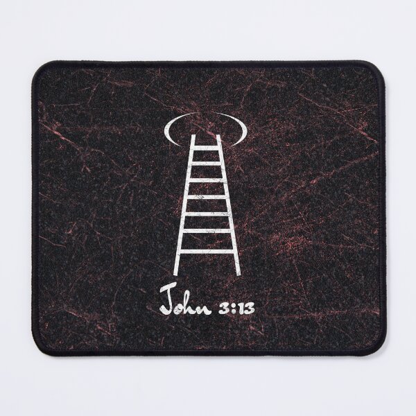 Item preview, Jesus Christ Ascension to Heaven – Simple Ladder Concept Minimal Abstract Design | White color for darker background designed and sold by ZechJohnRB.
