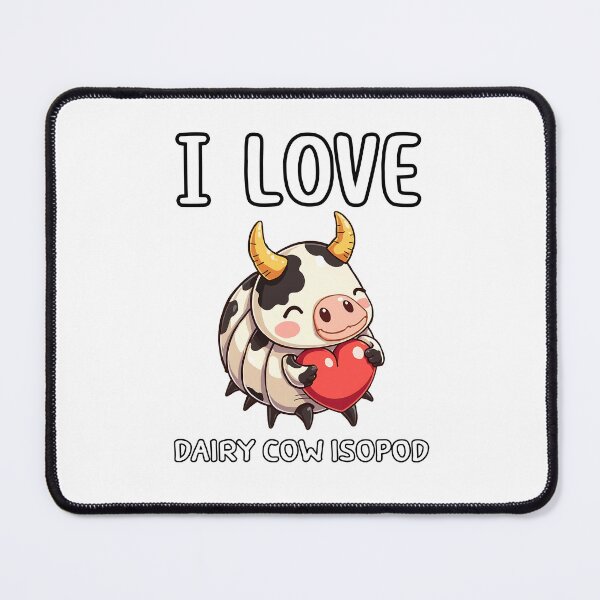 Item preview,  Cute Dairy Cow Isopod holding a bright red heart. designed and sold by LOVE ART DESIGNS .