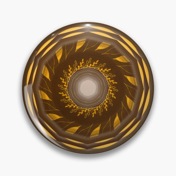 Item preview, Brown endless tunnel with golden floral elements designed and sold by moonlyfaith.