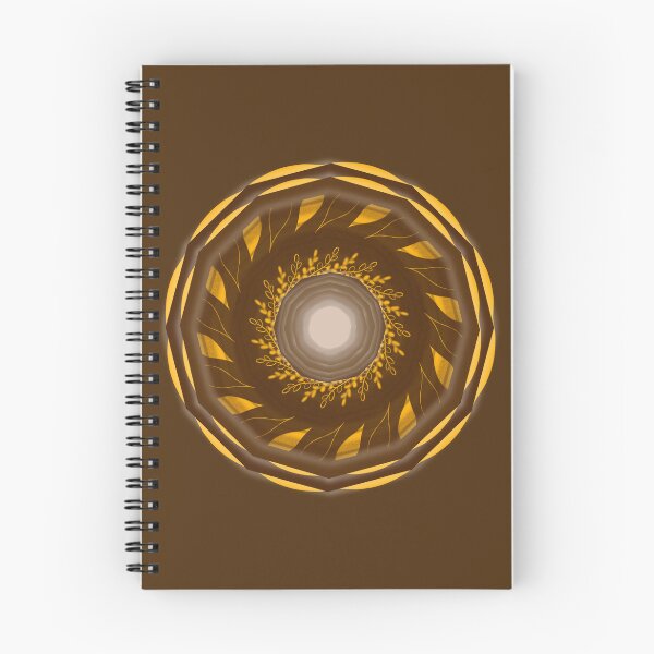 Item preview, Brown endless tunnel with golden floral elements designed and sold by moonlyfaith.