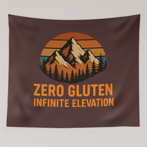 Item preview, Zero Gluten Infinite Elevation – Celiac Hiking Quote designed and sold by tinytwist.