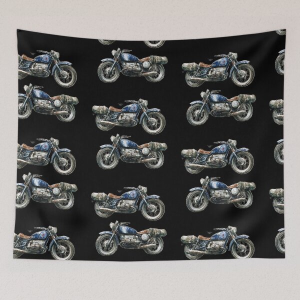 Item preview, Retro Touring Motorcycle – Vintage Boxer Engine Adventure Bike Art designed and sold by MomentumbyOla.
