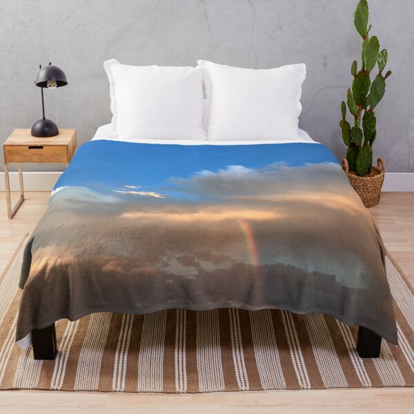 Item preview, Blue Sky with Rainbow and Golden Clouds designed and sold by LeslieMac713.
