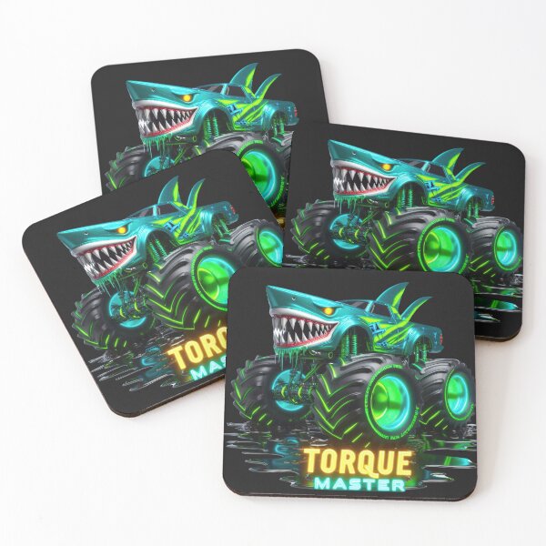 Item preview, Torque Master – Neon Shark Monster Truck Design designed and sold by UNIGRAPHIX.