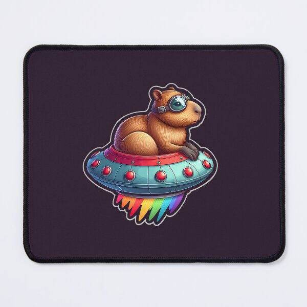 Item preview, UFO Rainbow Capybara designed and sold by ArtistEmbrace.