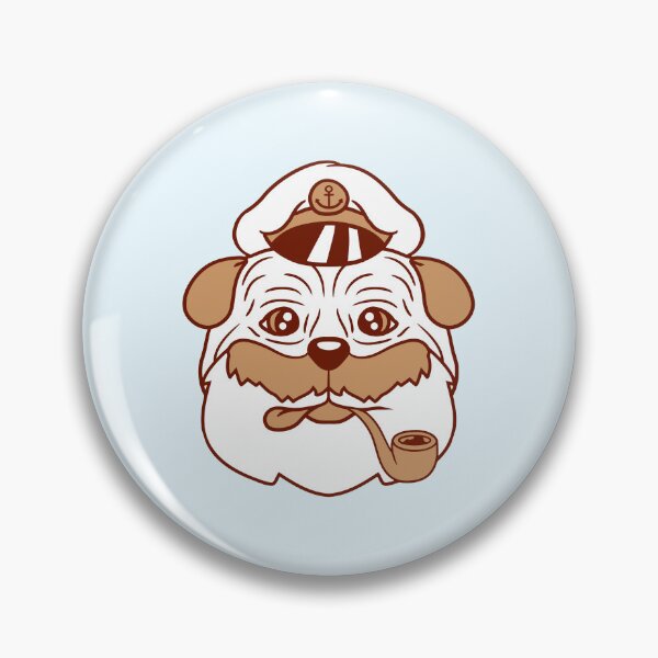 Item preview, Pug Dog Captain Hat Face Funny Cute Cartoon Comic designed and sold by shirt-o-mat.