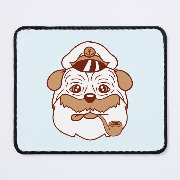 Item preview, Pug Dog Captain Hat Face Funny Cute Cartoon Comic designed and sold by shirt-o-mat.