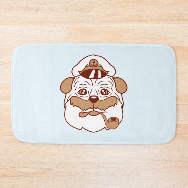 Item preview, Pug Dog Captain Hat Face Funny Cute Cartoon Comic designed and sold by shirt-o-mat.
