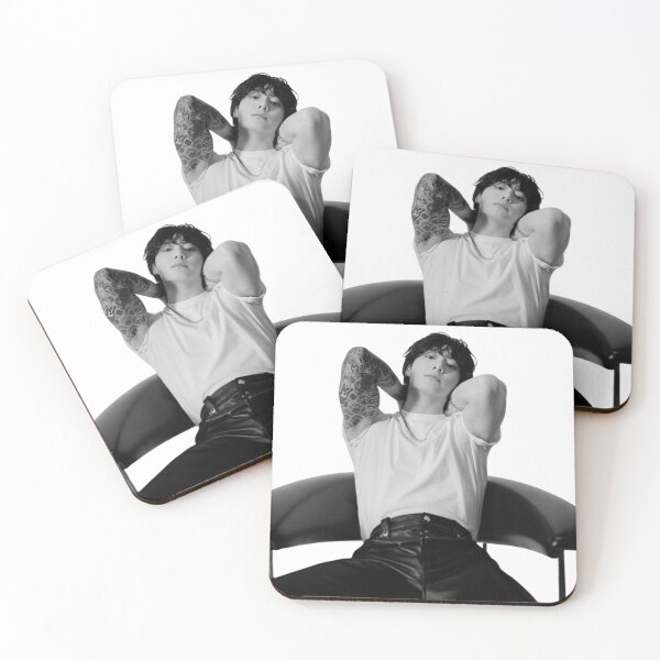 Item preview, Kpop BTS Jungkook Black and White Photo designed and sold by StarBunnyDesign.