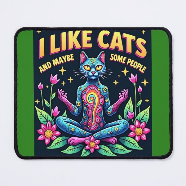 Item preview, A meditating cat in a lotus position designed and sold by FrascatiStudio.