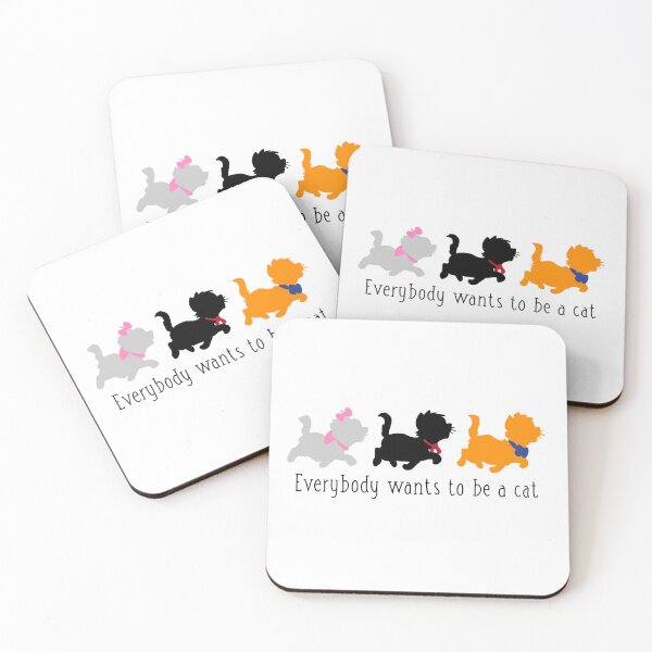 Item preview, Everybody wants to be a cat designed and sold by BookwormSticker.