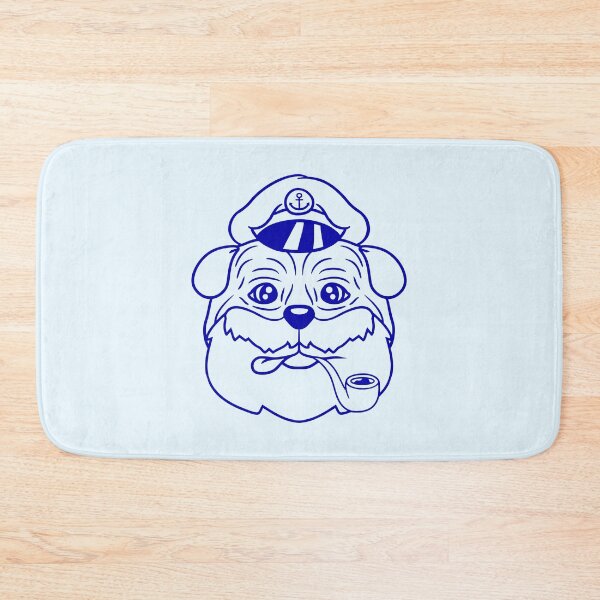 Item preview, Pug Dog Captain Hat Face Funny Cute Cartoon Comic designed and sold by shirt-o-mat.