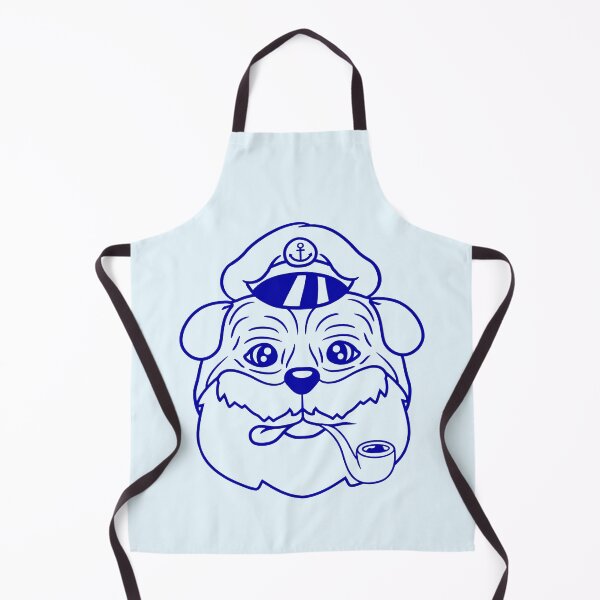 Item preview, Pug Dog Captain Hat Face Funny Cute Cartoon Comic designed and sold by shirt-o-mat.