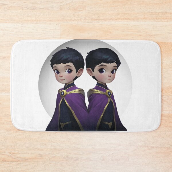 Item preview, Mystic Wonder Twins – Magical Duo in Purple Cloaks designed and sold by MomentumbyOla.