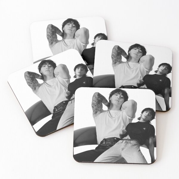 Item preview, Kpop BTS Jungkook Black and White Photo Set designed and sold by StarBunnyDesign.