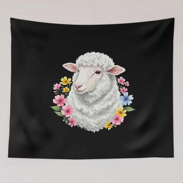Item preview, Floral Sheep Shirt – Farm Life Tee, Funny Farmer Sheep designed and sold by SlocifieShop.