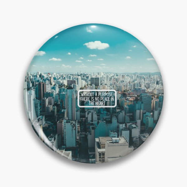 Item preview, Busy City Life Design with Inspirational Quote "Without a Purpose, There Is No Peace in the Heart" – Urban Art for City Lovers designed and sold by knalpot-design.